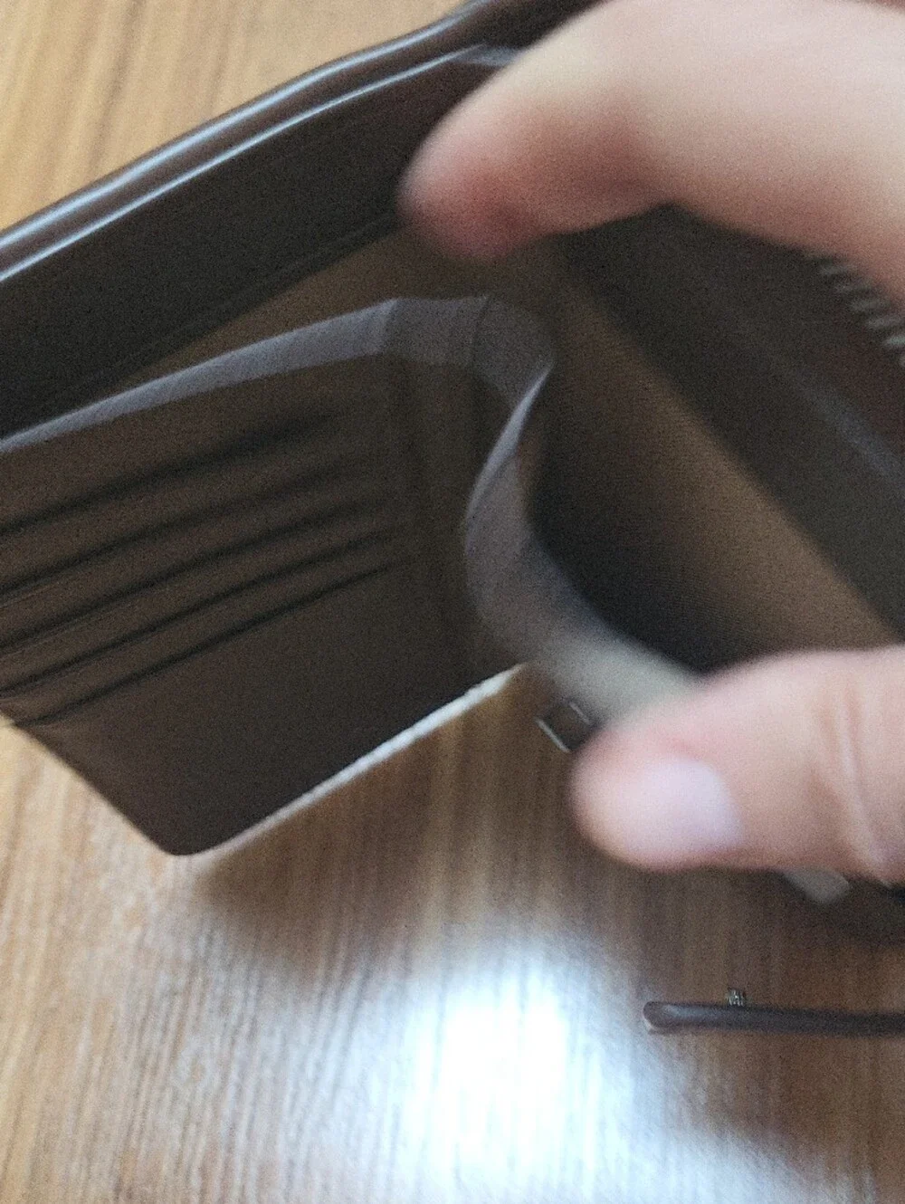 Woven Zip-Around Wallet in Dark Brown